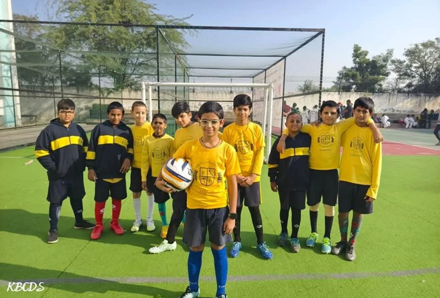 KBCDS students playing football
